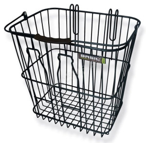 Basil Kosz Tylny Bottle Basket, Black