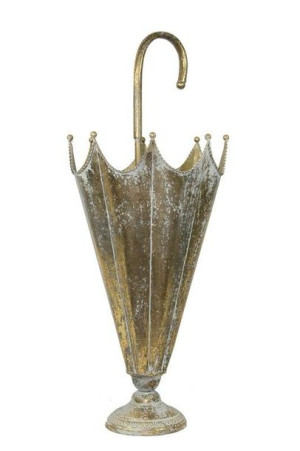 Parasolnik na Kształt Parasolki, Złoty, h:75,5cm