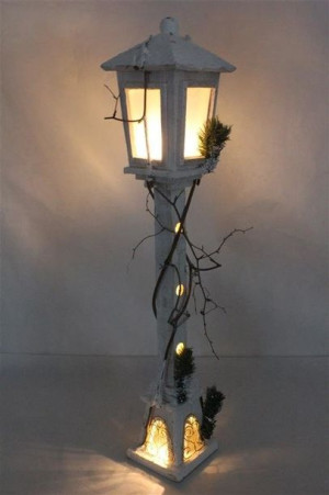 Podłogowa Lampa Led Świąteczna 82cm Biała