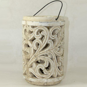 Lampion Ozdobny Ceramiczny Gaja Sand H:25cm