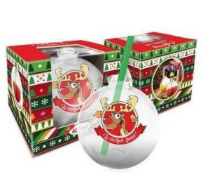 Szklanka Bombka 400 ml renifer krata