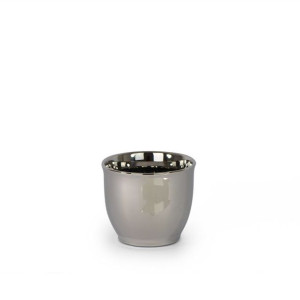 Pl Osłonka Mała Srebrna Ceramiczna 10,5x12x12 cm