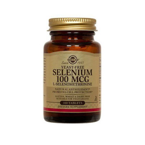 SOLGAR Selenium 100mcg Yeast Free - 100tabs.