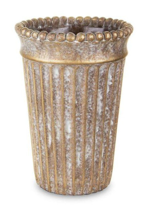 Osłonka Doniczka betonowa złota Antyczna śr.24cm
