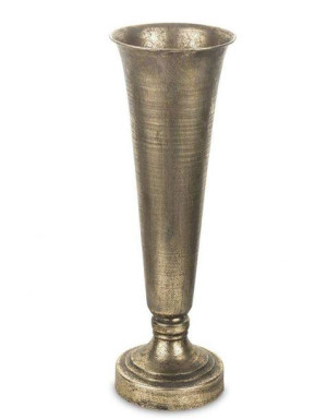 Wazon dekoracyjny metalowy kolor złoty wys.39cm
