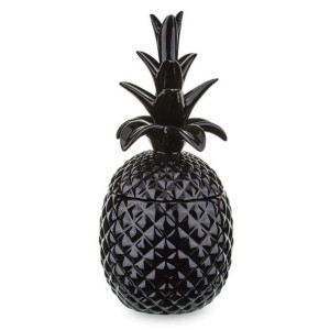 Pojemnik Ananas Ceramiczny Czarny 32x14x14