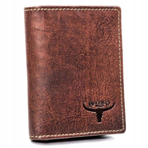 Niewielki portfel męski Buffalo Wild RFID wersja pionowa