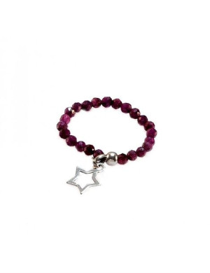 Pierścionek STAR Rubin 925