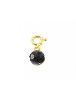 Charms CZARNY TURMALIN 925
