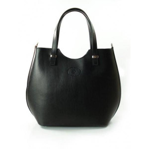 Włoska Torba Zarka Shopper Bag A4 Czarna Sb4116n