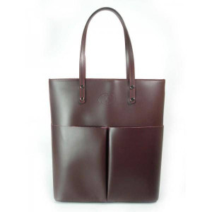 Bordowa - Shopper Bag Włoska Duża Torba Xxl Zarka Bielsko Sb515r