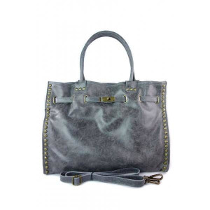 Duża pojemna torba na ramię  Shopper Bag szara SB577G