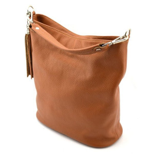 Shopperbag Torebka skórzana vp638c Camel