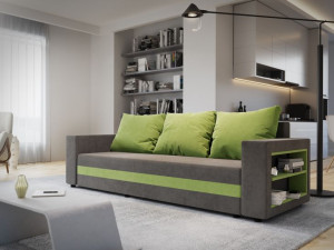 Sofa Wersalka z półkami w boczku Sydney