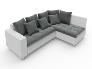 Welurowa Sofa Pikowany Narożnik Łóżko Sofa Aron