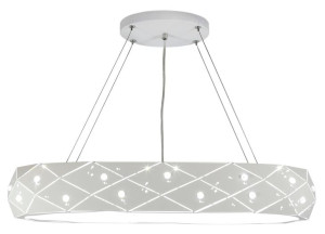 Lampa wisząca LED biała okrągła z kryształkami 36W Glance Candellux 31-6484