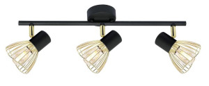 Lampa Ścienna Candellux Fly 93-61928 Listwa E14 Czarny/złoty