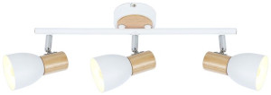 Lampa Ścienna Candellux Anabel 93-61683 Listwa E14 Biały + Drewno
