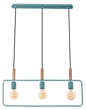 Lampa wisząca miętowa regulowana wysokość 3x60W E27 Frame Candellux 33-7375