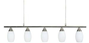 Lampa wisząca satyna nikiel regulowana 5x40W E14 Mario Candellux 35-81646