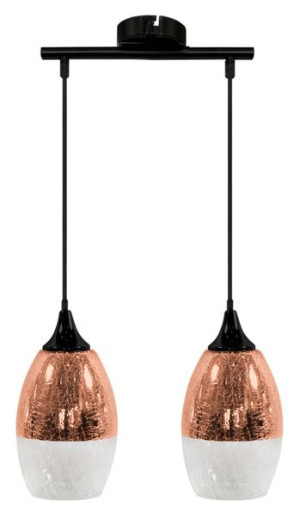 Lampa sufitowa wisząca miedziana regulowana 2x60W Celia Candellux 32-57341