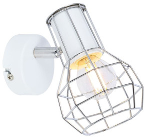 Kinkiet biały druciany klosz E14 40W regulowany Sancho Candellux 91-61744