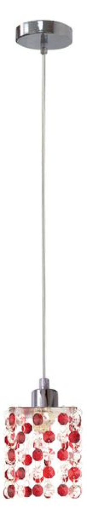 Lampa wiszaca chrom klosz z kryształkami 1xG9 Classic Candellux 31-60399