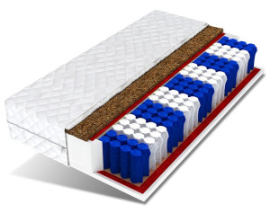 Materac MILO 90x180 pocket DoubleHARD kokos