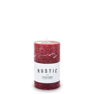 Pl Bordo Świeca K Rustic Walec Średni Fi7