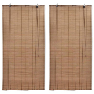 Bambusowe rolety, 2 szt., 150 x 220 cm, brązowe