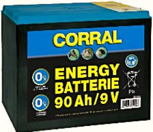 Bateria sucha marki Corral 90Ah 9V do elektryzatorów