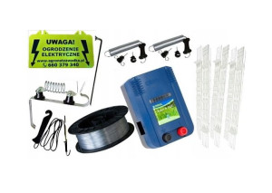 Pastuch Elektryczny Mocny Zestaw Na Dziki + Gratis