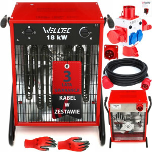 Nagrzewnica Elektryczna Welltec Ehi180 - 18kw + Kabel 5m