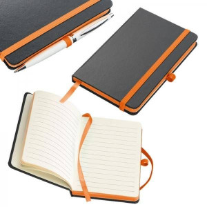 Notes A6 ROSTOCK Szary/Pomarańczowy