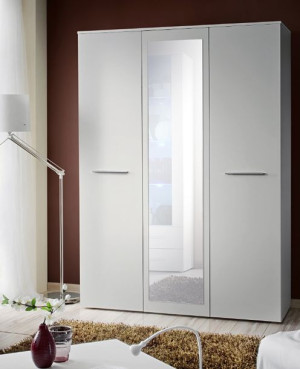  Szafa 3d 135cm Biały mat + lustro BIK AM