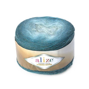 Włóczka Angora Gold Ombre 7230 Turkusowy