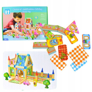Zestaw Drewniane Klocki Edukacyjne Dla Dzieci 268el