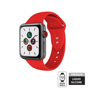 Crong Liquid - Pasek do Apple Watch 38/40/41 mm (czerwony)