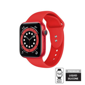 Crong Liquid - Pasek do Apple Watch 42/44/45 mm (czerwony)