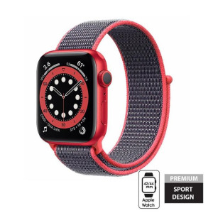 Crong Nylon - Pasek sportowy do Apple Watch 42/44/45 mm (Electric Pink)