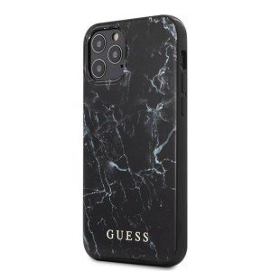 Guess GUHCP12MPCUMABK iPhone 12/12 Pro 6,1" czarny/black hardcase Marble