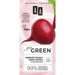 AA GO GREEN energetyzujący krem-maska z burakiem NATURAL