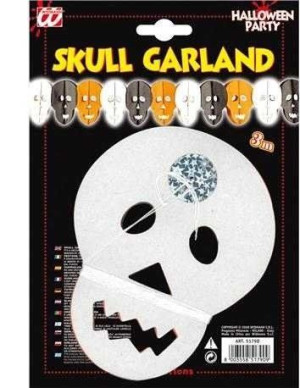 Girlanda 3m Czacha Skull 3-kolory Halloween