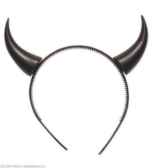 Opaska Rogi Diabła Małe Czarne Unisex Halloween