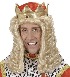 Peruka Peruki Blond Król Lord Loczki