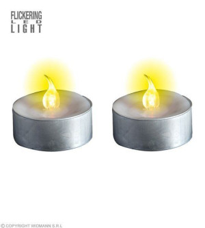 Tealights Świeczki Elektryczne Lampki 2szt Białe