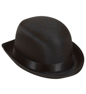 Melonik Kapelusz Czarny Satyna Charlie Chaplin