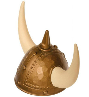 Hełm Obelix Galla Rzymianina Kask Z Rogami Złoty
