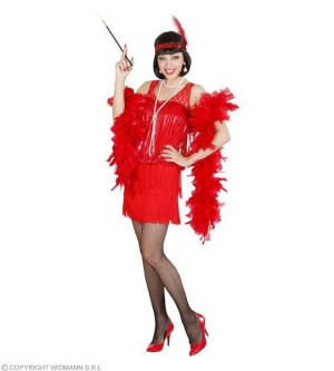 Sukienka Retro Charleston Czerwona Burleska - S