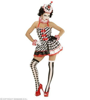 Strój Pani Pierrot Klaun Sexy Pajacyk - M